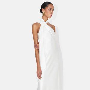 Galvan White Cropped Ushuaia Dress